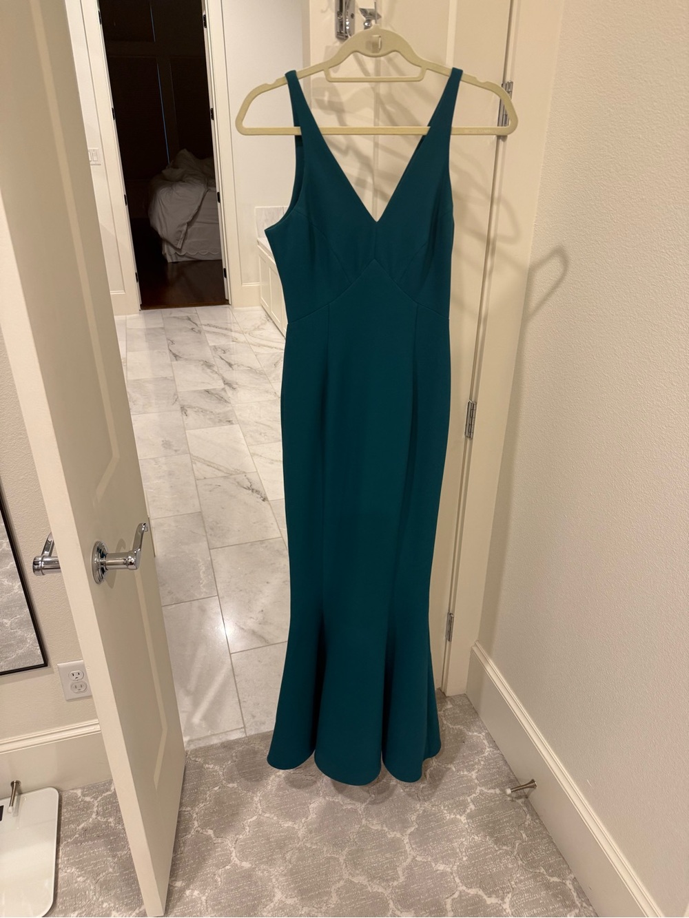 Likely Teal Deep V Maxi Dress